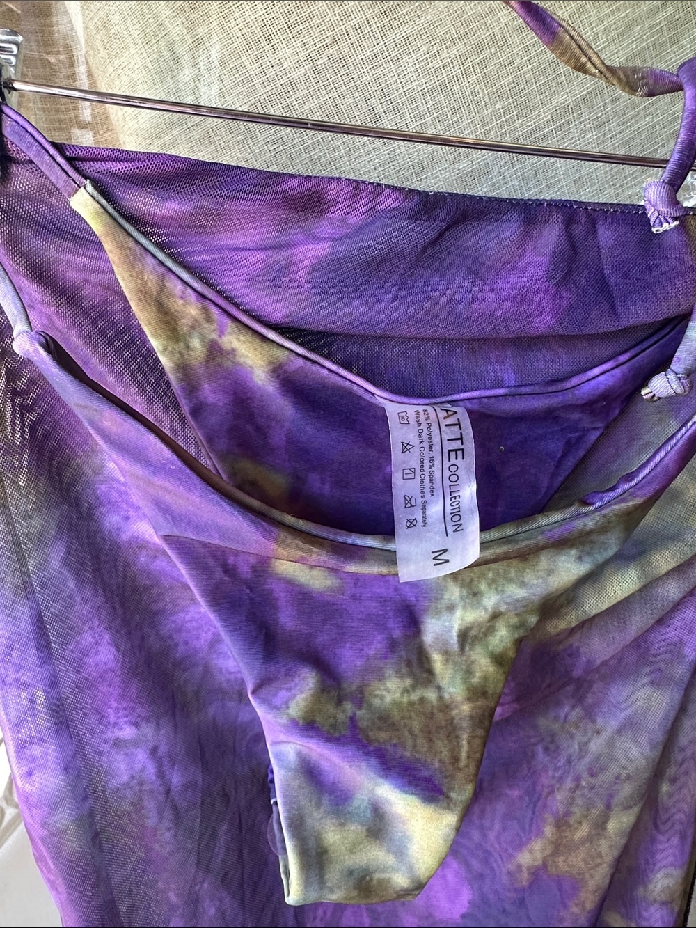 Matte Collection purple tie die 3 piece set - Picture 2 of 5